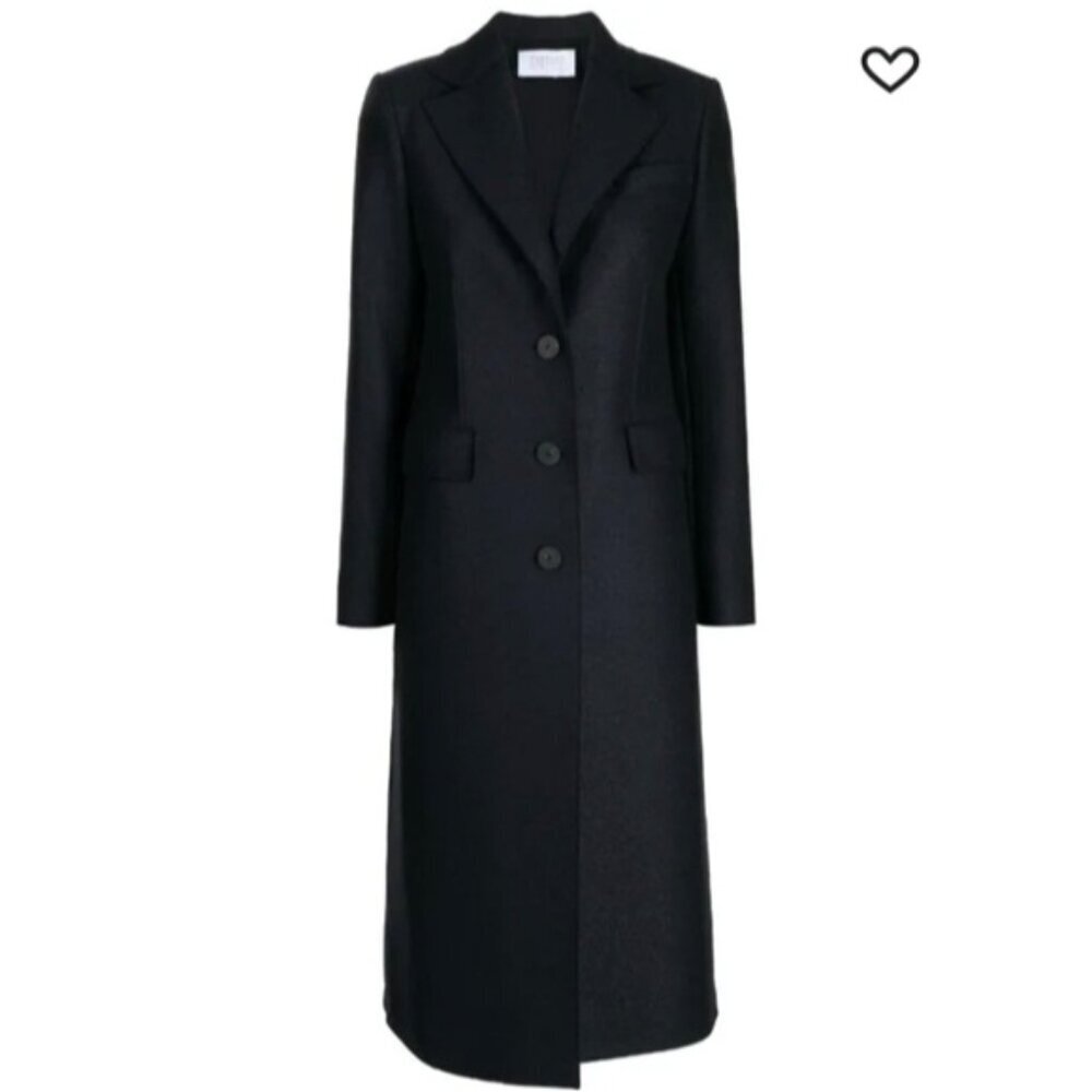 Harry Rosen Crombie Scotland pure virgin wool trench coat black/blue weave Sz M - Picture 13 of 16